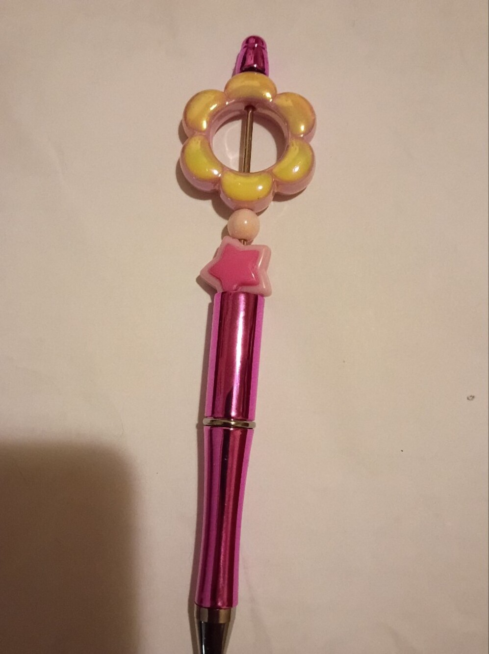 Pink Star Charm Metallic Pen